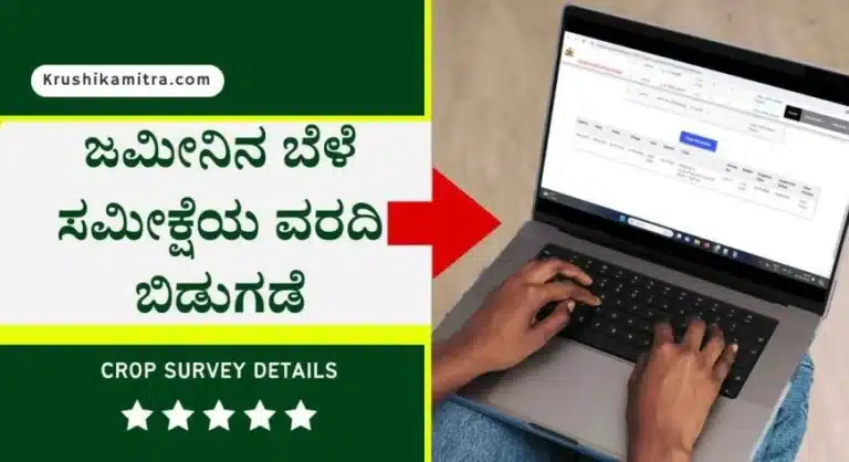 Crop survey- ನಿಮ್ಮ ಜಮೀನಿನ ಬೆಳೆ ಸಮೀಕ್ಷೆಯ ವರದಿ ಬಿಡುಗಡೆ! ಇಲ್ಲಿದೆ ಬೆಳೆ ಮಾಹಿತಿ ತಿಳಿಯಲು ವೆಬ್ಸೈಟ್ ಲಿಂಕ್