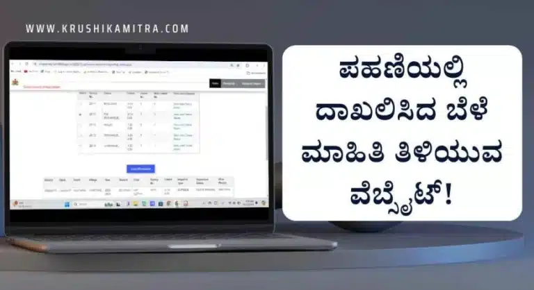RTC crop details-ಮೊಬೈಲ್ ನಲ್ಲೇ ಪಹಣಿಯಲ್ಲಿ ದಾಖಲಿಸಿದ ಬೆಳೆ ಮಾಹಿತಿ ತಿಳಿಯಲು ವೆಬ್ಸೈಟ್ ಲಿಂಕ್ ಬಿಡುಗಡೆ!