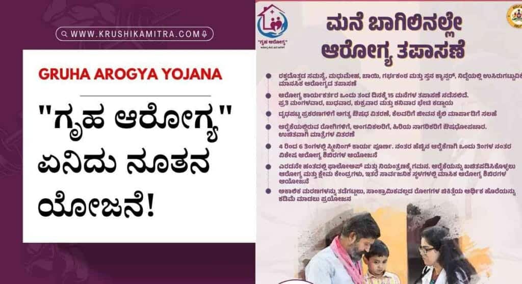 Gruha arogya- ಗೃಹ ಆರೋಗ್ಯ ಮನೆ ಬಾಗಿಲಿಗೆ ಬರಲಿದೆ ಆರೋಗ್ಯ ತಪಾಸಣೆ! ಏನಿದು ನೂತನ ಯೋಜನೆ!