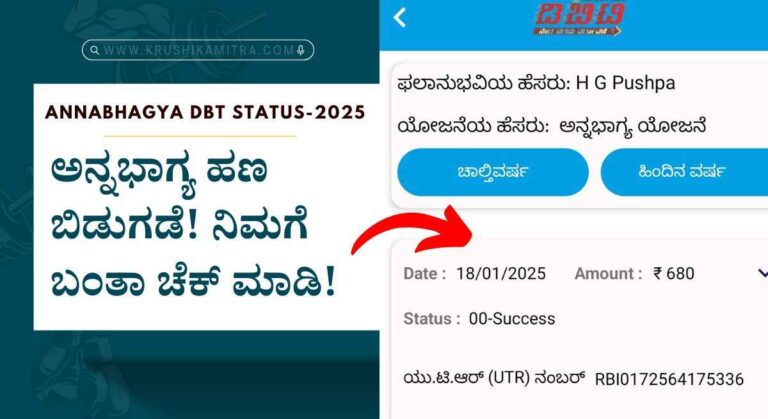 Annabhagya Amount- ಜನವರಿ-2025 ತಿಂಗಳ ಅನ್ನಭಾಗ್ಯ ಹಣ ಬಿಡುಗಡೆ! ನಿಮಗೆ ಬಂತಾ ಚೆಕ್ ಮಾಡಿ!