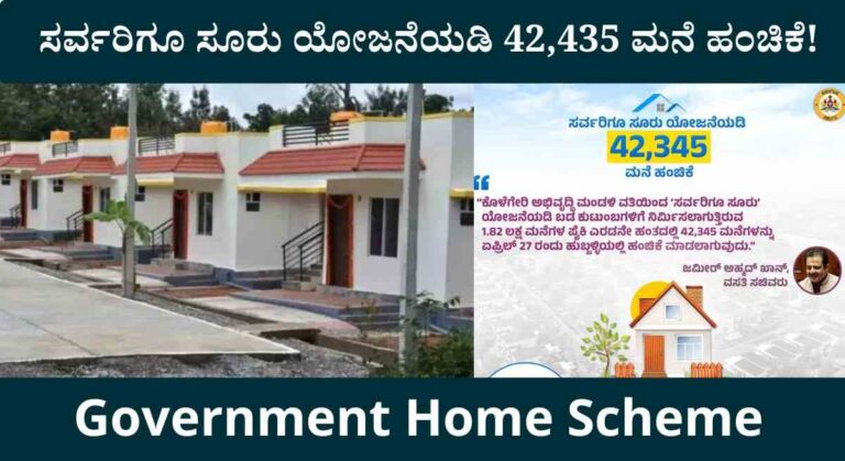 Home Subsidy Scheme- ಸರ್ಕಾರದಿಂದ ಸರ್ವರಿಗೂ ಸೂರು ಯೋಜನೆಯಡಿ 42,435 ಮನೆ ಹಂಚಿಕೆ!