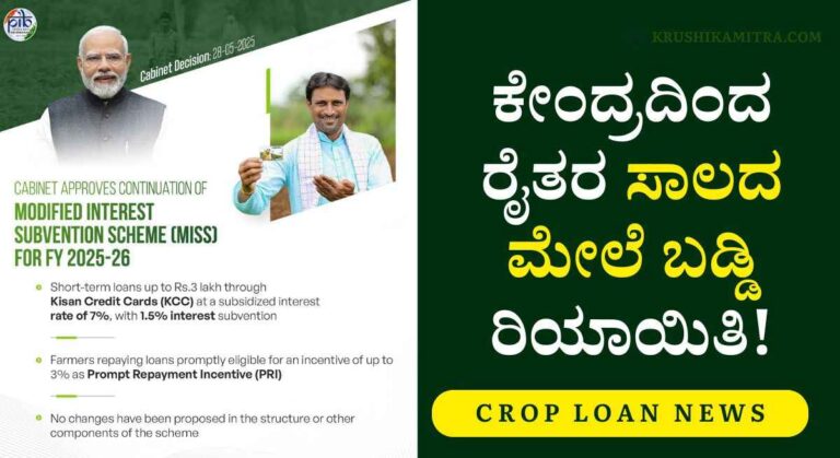 Crop Loan-ಕೇಂದ್ರ ಸರ್ಕಾರದಿಂದ ಬೆಳೆ ಸಾಲ ವಿತರಣೆ ಕುರಿತು ಮಹತ್ವದ ಆದೇಶ ಪ್ರಕಟ!