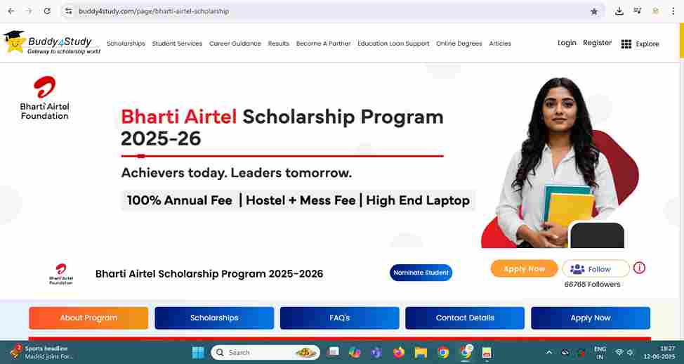 Bharti Airtel Scholarship