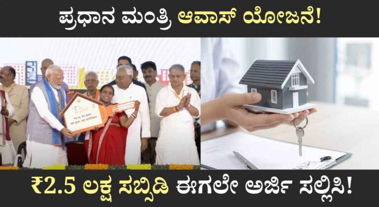 PMAY Yojana-ಆವಾಸ್ ಯೋಜನೆಯಡಿ ಮನೆ ನಿರ್ಮಾಣಕ್ಕೆ ₹2.5 ಲಕ್ಷ ಸಬ್ಸಿಡಿ!ಈಗಲೇ ಅರ್ಜಿ ಸಲ್ಲಿಸಿ!