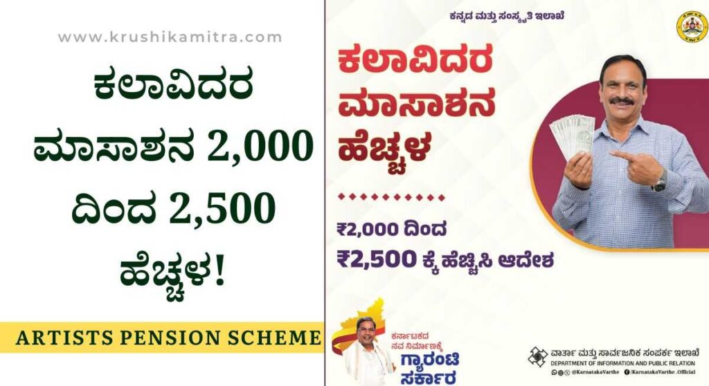 Artists Pension Scheme-ಕಲಾವಿದರ ಮಾಸಾಶನ 2,000 ದಿಂದ 2,500 ಕ್ಕೆ ಹೆಚ್ಚಿಸಿ ಆದೇಶ ಪ್ರಕಟ!
