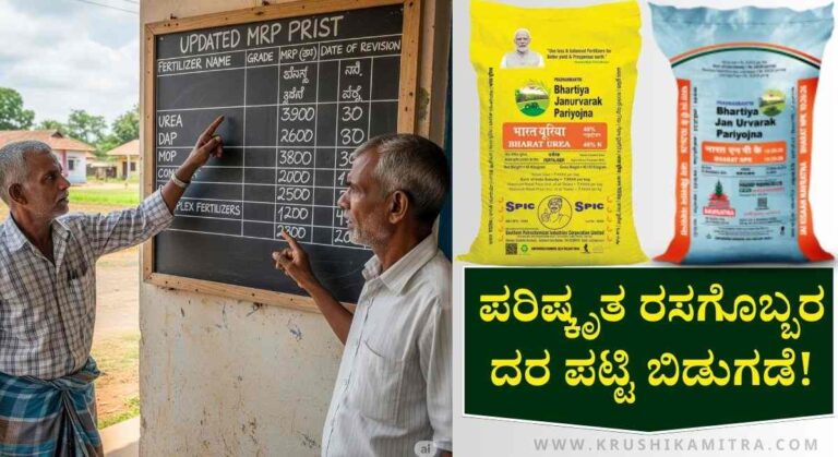 Fertilizer Price List-2025: ಪರಿಷ್ಕೃತ ರಸಗೊಬ್ಬರ ದರ ಪಟ್ಟಿ ಬಿಡುಗಡೆ!