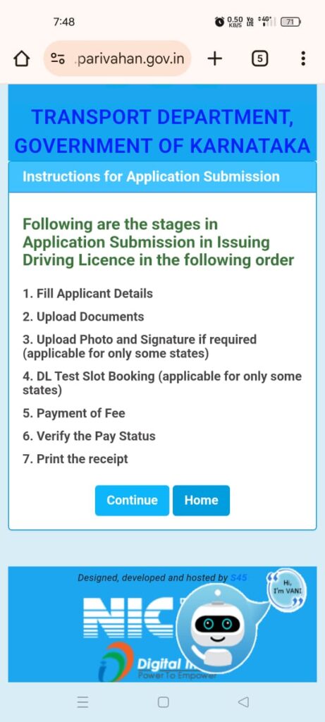 Driving Licence Application