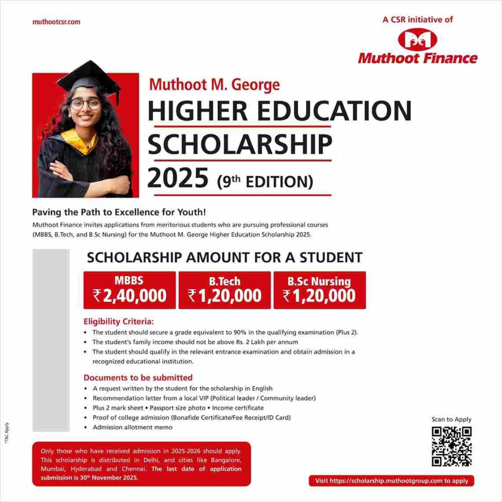 Muthoot Finance Scholarship