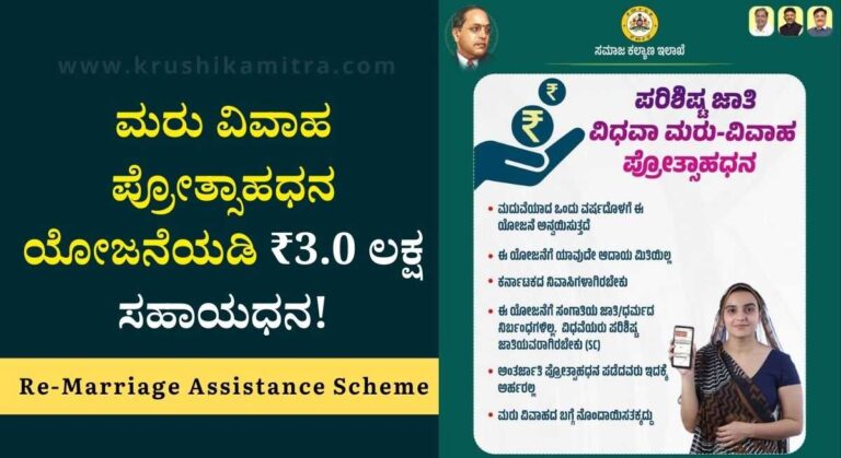 Re-Marriage Assistance-ವಿಧವಾ ಮರು ವಿವಾಹ ಪ್ರೋತ್ಸಾಹಧನ ಯೋಜನೆಯಡಿ ₹3.0 ಲಕ್ಷ ಆರ್ಥಿಕ ನೆರವು!