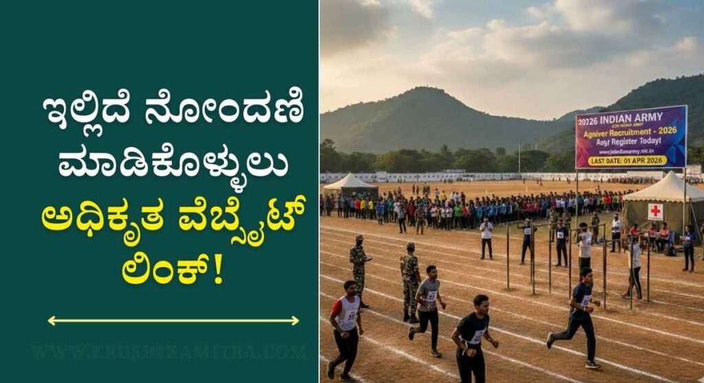 Agniveer Recruitment-2026ರ ಅಗ್ನಿವೀರ್ ಸೇನಾ ನೇಮಕಾತಿ ರ‍್ಯಾಲಿ!ಇಂದೇ ನೋಂದಣಿ ಮಾಡಿ!