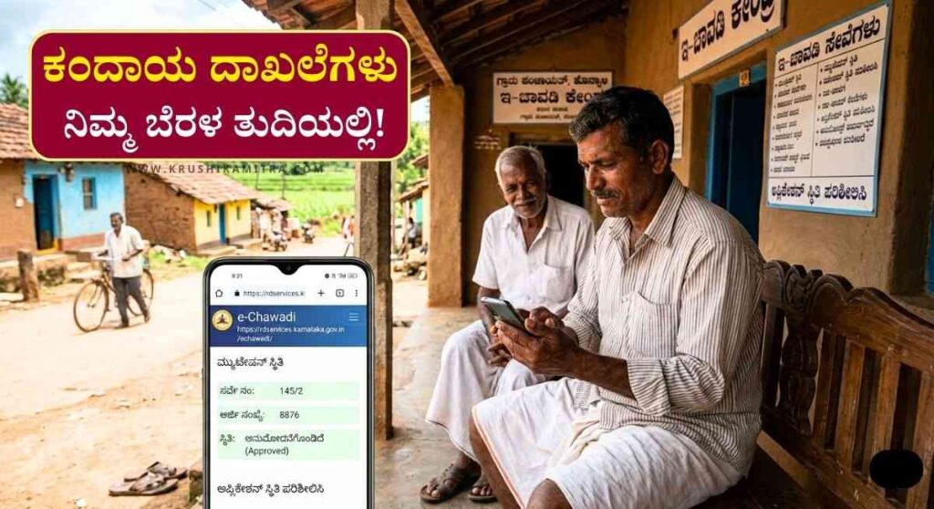 Online Land Documents-‘ಇ-ಚಾವಡಿ’ ಮೂಲಕ ನಿಮ್ಮ ಗ್ರಾಮದ ಕಂದಾಯ ದಾಖಲೆಗಳು ನಿಮ್ಮ ಬೆರಳ ತುದಿಯಲ್ಲಿ!