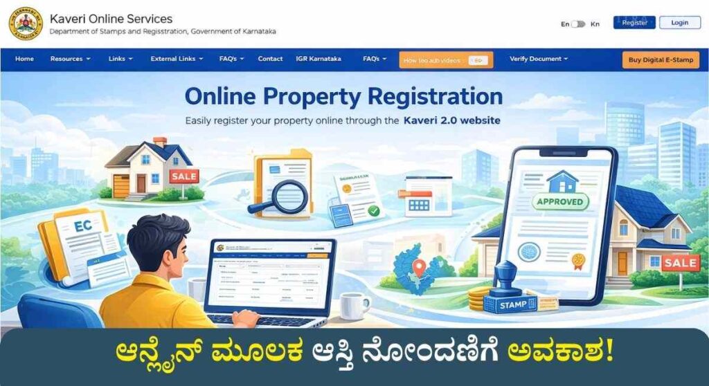 Property Registration-ಕಾವೇರಿ 2.0 ತಂತ್ರಾಂಶ ಬಿಡುಗಡೆ! ಇನ್ಮುಂದೆ ಆಸ್ತಿ ನೋಂದಣಿ ಸಂಪೂರ್ಣ ಕಾಗದ ರಹಿತ!