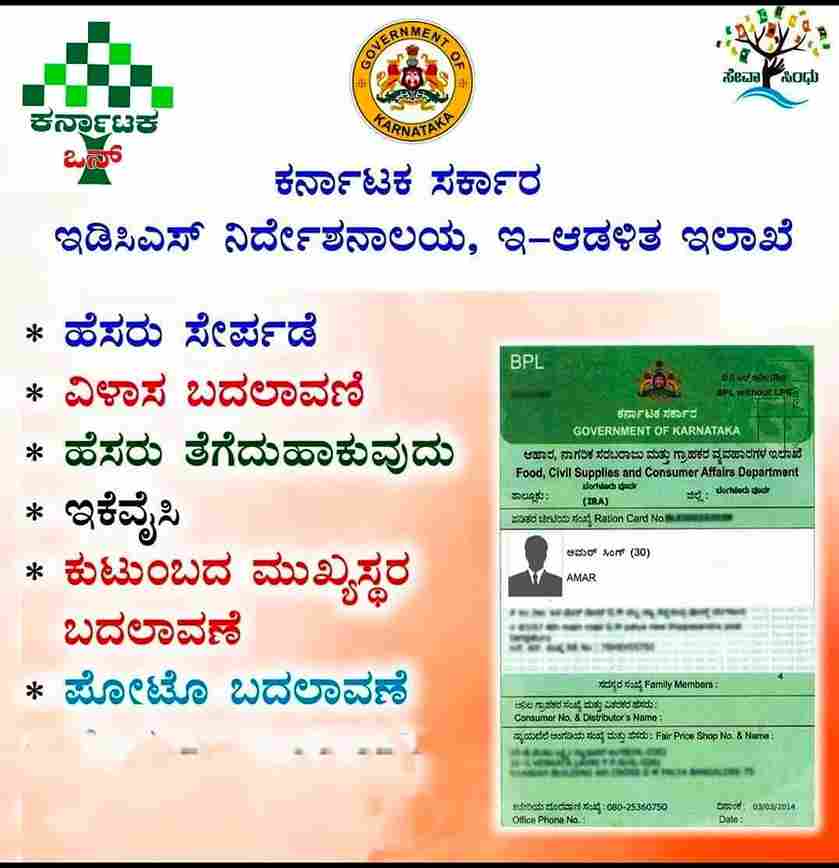Ration Card Correction Application