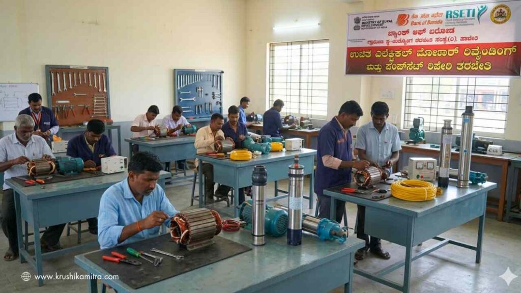 Pump Set Repair Training-30 ದಿನದ ಉಚಿತ ಎಲೆಕ್ಟ್ರಿಕಲ್ ಮೋಟಾರ್ ರಿವೈಂಡಿಂಗ್ ಮತ್ತು ಪಂಪಸೆಟ್ ರಿಪೇರಿ ತರಬೇತಿಗೆ ಅರ್ಜಿ!