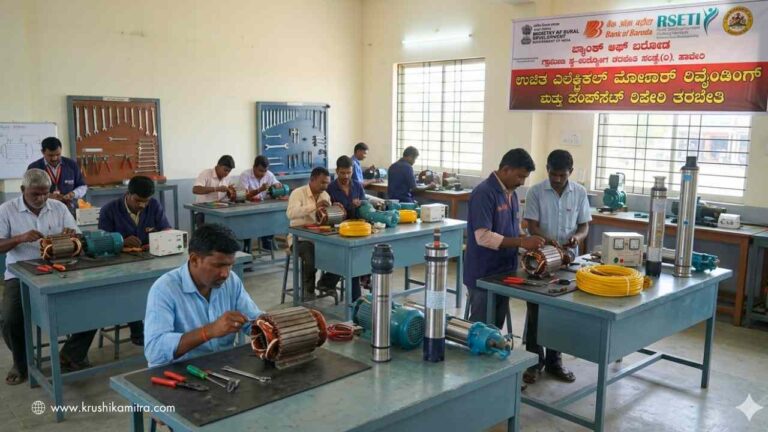 Pump Set Repair Training-30 ದಿನದ ಉಚಿತ ಎಲೆಕ್ಟ್ರಿಕಲ್ ಮೋಟಾರ್ ರಿವೈಂಡಿಂಗ್ ಮತ್ತು ಪಂಪಸೆಟ್ ರಿಪೇರಿ ತರಬೇತಿಗೆ ಅರ್ಜಿ!