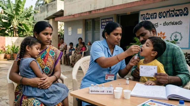 Pulse Polio Campaign-5 ವರ್ಷದೊಳಗಿನ ಪ್ರತಿ ಮಗುವಿಗೆ ಪೋಲಿಯೋ ಲಸಿಕೆ!ಯಾವುದೇ ನಿರ್ಲಕ್ಷ್ಯ ಮಾಡಬೇಡಿ!