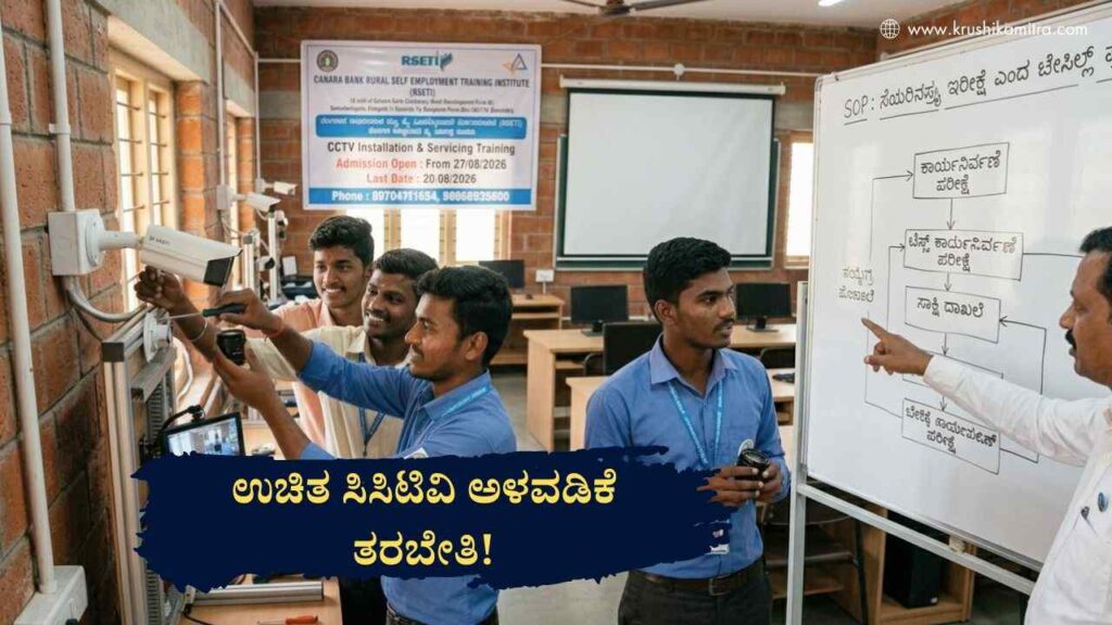 Free CCTV Training-ಉಚಿತ ಸಿಸಿಟಿವಿ ಅಳವಡಿಕೆ ತರಬೇತಿ: ನಿರುದ್ಯೋಗಿ ಯುವಕರಿಗೆ ಬಂಪರ್ ಅವಕಾಶ!